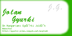 jolan gyurki business card